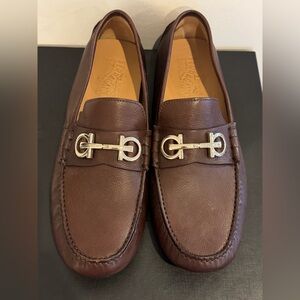 Salvatore Ferragamo Men's Brown Loafers Size 10.5 EE / 44.5